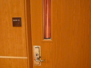 Faux Finish Door to match Veneer at Meeting Room